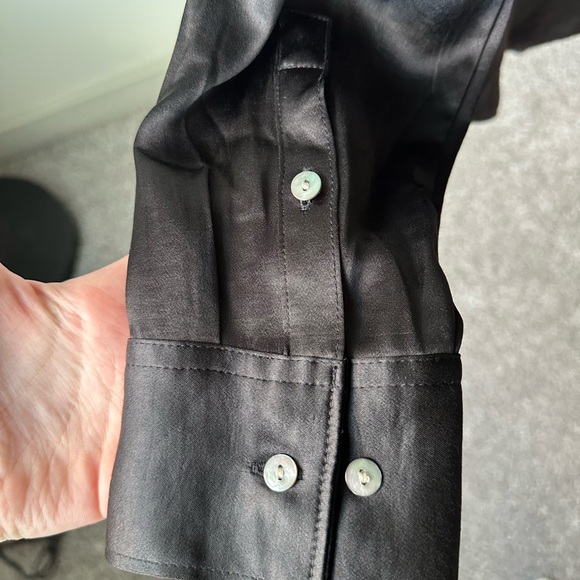 Madewell Silk Black Button-Up Shirt - Picture 3 of 3